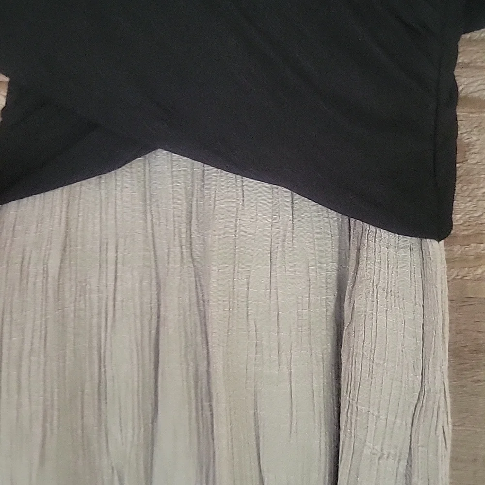 Anthropologie Amadi Lola Dress Black & Tan Size Small